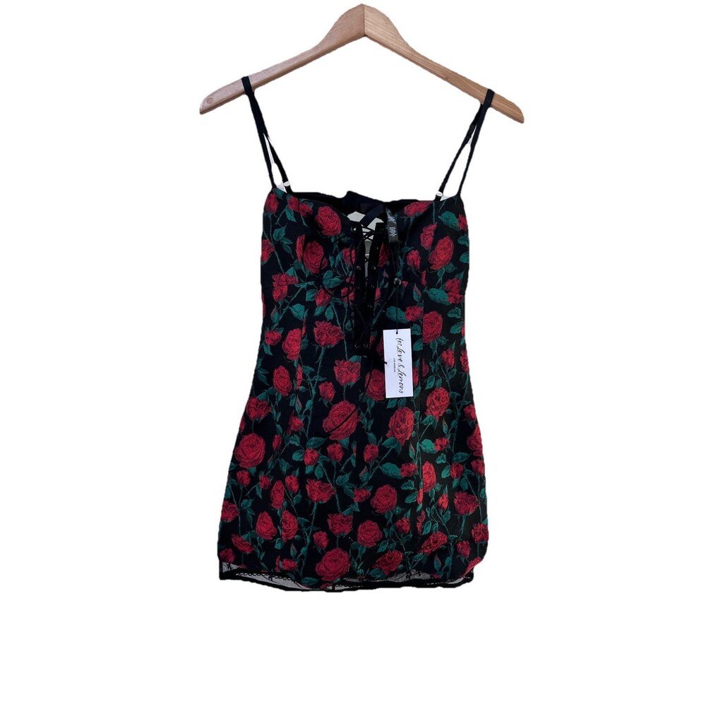 For Love And Lemons Red Rose Mini Dress NWT